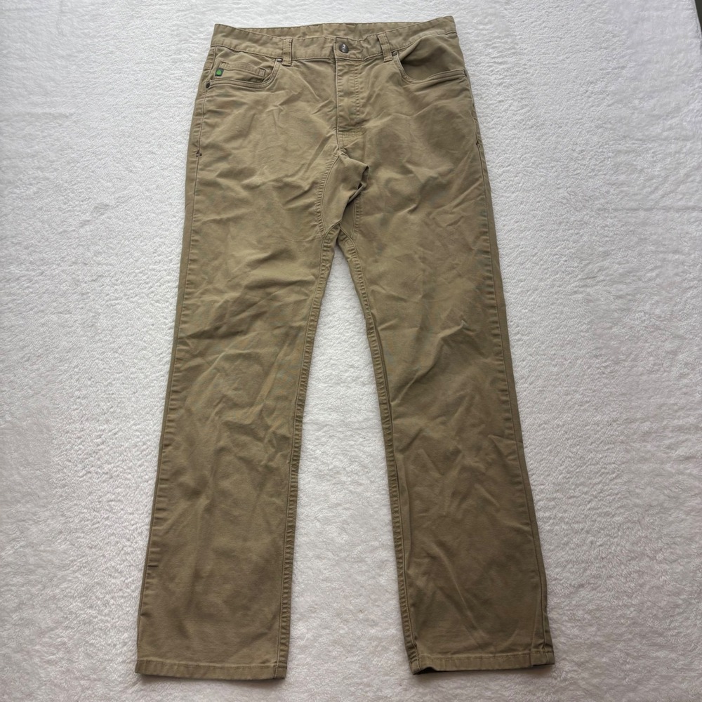 Stio Rivet Pant Mens 32 Khaki Tan Cotton Stretch Straight Leg Outdoor Utility